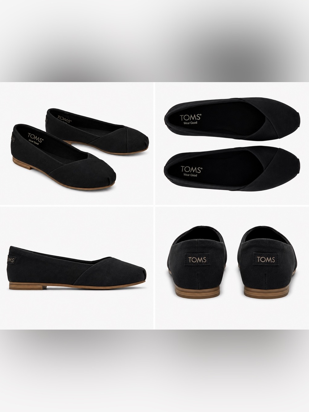 TOMS woman's black  flats #toms #comfort
New in box